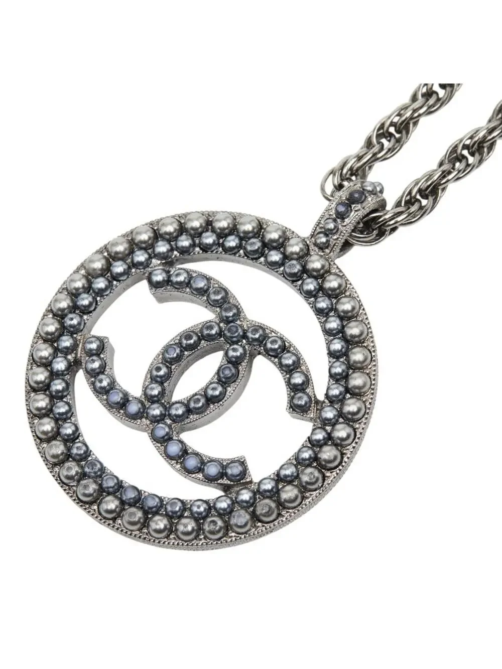 Chanel Cc Logo Round Chain Pendant #343216C88B
